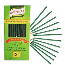 Citronella Incense Sticks/Made With Natural Plant Based Ingredients/Citronella Oil/Lemongrass Oil/Rosemary Oil/12 Sticks Per Box