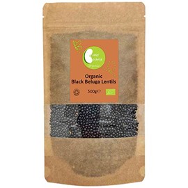 Organic Black Beluga Lentils - Certified Organic - by Busy Beans Organic (500g)