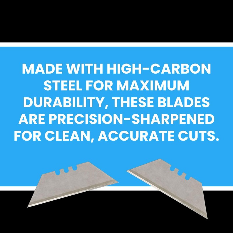2 Notch Utility Blades, .025" Carbon - 10 Pack