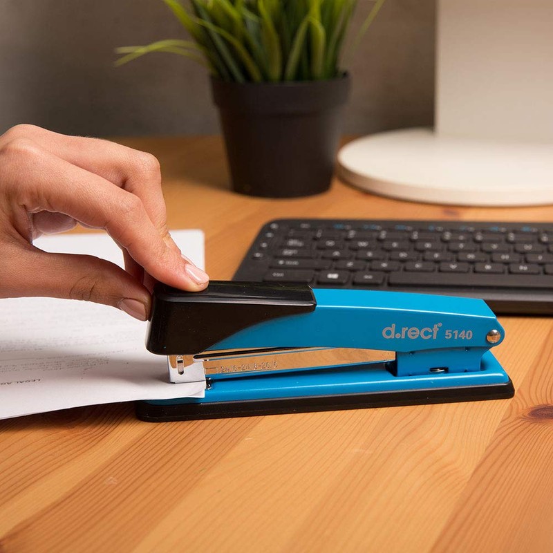 D.RECT 5140 Stapler | Ergonomic Metal Case | 50 Sheets