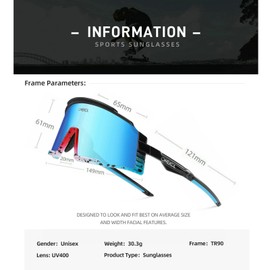 OMEKOL Sports Baseball Sunglasses Men Women Running Cycling Glasses Mountain Bike Goggles MTB Riding Bicycle Eyewear Outdoor(F2)