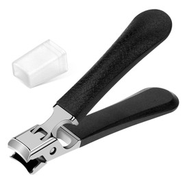 Nail Clippers for Thick Nails, Toenail Clippers for Thick Nails, Large Handle Toe Nail Clippers,Heavy Duty Toe Nail Clippers for Men and Women (Black)