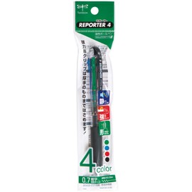 Tombow Pencil 4 Color Permanent Ballpoint Pen Reporter 4 FCB-132 Transparent Pack