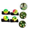Vaguelly 4pcs Dark Wrist Return Balls Portable Elastic Rubber Rebound