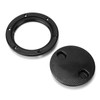Boat Hatch Deck Plate, 4in Black Round Non Slip Inspection