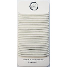 24 Platinum Blonde Crazy Bobble® Premium Non-Metal Hair Elastics Hair Bands 4mm Thick Hair Ties