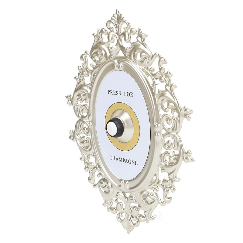 Retro Champagne Button Metal Decorative Press Champagne Door Rings Bell