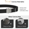 JasGood Canvas Web Belt for Men, Adjustable Fabric Military Belt