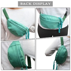Waist Bag for Kids, Cute Fanny Pack for Little Boys Girls, Adjustable Waist Pack Small Chest Crossbody Purse, Fashion Kids Bum Bag Lightweight Chest Bag Princess Mini Bags (Green)
