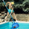 AKVOLIVE Upgraded Pool Skimmer Net, Heavy Duty Leaf Rake for
