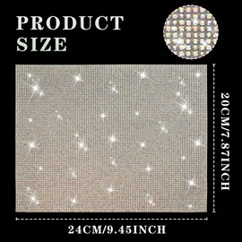 TOMALL Bling Self-Adhesive Sticker DIY Sheet Crystal Rhinestones Sticker for Craft Sparkling Diamond Decoration Glitter Gem Sheet for Car Phone Shoes Gifts Sparkling Decorations 9.4x7.9 in (Colorful)