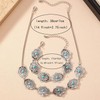 Western Jewelry Set for Women Turquoise Earrings Necklace Bracelet Set