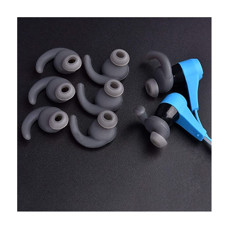3 Pairs Silicone Hooks Eartip Eartips Earbuds Eargels Compatible with