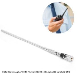 High Gain Telescopic Antenna for 100 50 320 220 430, 100 Handheld GPS, Foldable Extendable Metal Antenna with SMA Connectors, Flexible Antenna