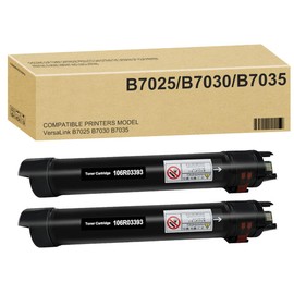 VersaLink B7025/B7030/B7035 Toner Cartridge High Yield Compatible 2-Black Replacement for Xerox 106R03393 Toner for VersaLink B7025 VersaLink B7030 VersaLink B7035 Printer (15,000 Pages)