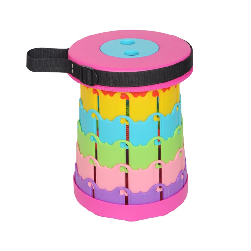 Telescopic Stool Rainbow Portable Retractable Collapsible Stools for Camping Fishing