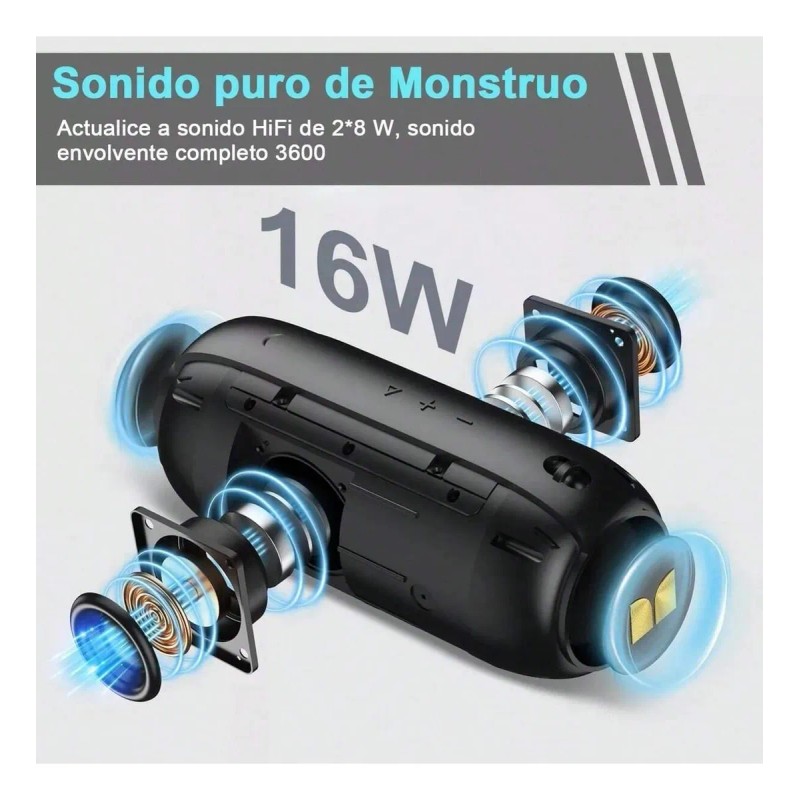 Moreka-397 Bocina Bluetooth Portátil Inalámbrico 16w Estéreo