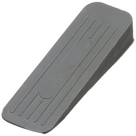Merriway BH04892 (2 Pcs) Heavy Duty Non-Slip Rubber Door Wedge Stopper 120 x 40mm Grey - Pack of 2 Pieces