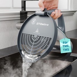 OTOmitra Pouring Strainer for Thermomix TM6 TM5, Straining Aid and Splash Guard, BPA-Free Pasta Strainer, Strainer Attachment for Vegetables, Aid Weighing Plate, Thermomix Accessories, Dishwasher Safe