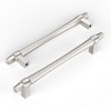 Amerdeco 10 Pack Brushed Satin Nickel Cabinet Pulls 5 Inch(128mm)