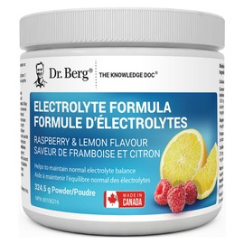 Dr. Berg Nutritionals Dr. Berg Electrolytes Powder No Sugar - Enhanced w/ 1000 mg of Potassium & Real Sea Salt - Zero Sugar Electrolyte Powder - Raspberry & Lemon Flavor Hydration Powder Electrolytes - 50 Servings