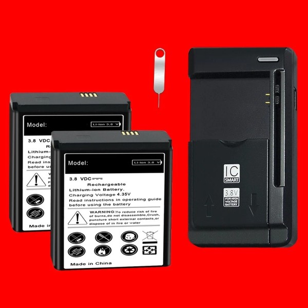 For Novatel High Capacity 2x 4220mAh Battery Charger Stylus for