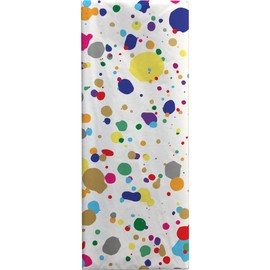 Jillson & Roberts 20" x 30" Printed Gift Tissue for Birthdays, Wine Bags, Weddings, Splatter, 24 Folded Sheets