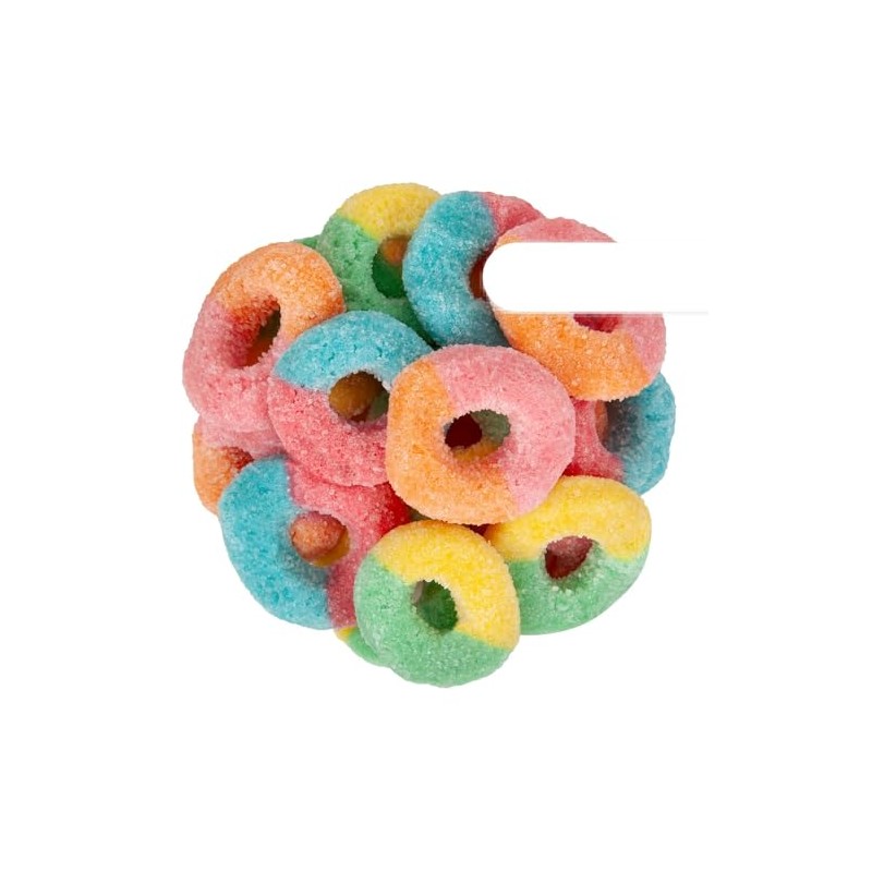 Bayside Candy Sour Neon Gummy Rings – Neon Two-Tone Sour
