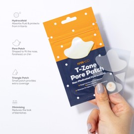 Hanhoo T-Zone Pore Patch, 4 Pore Patches and 4 Triangle Blemish Patches, Improves Look of Clogged Pores, Mattifies, Shrinks Pimples on T-Zone, Blackhead and Acne Treatment, Korean Skincare