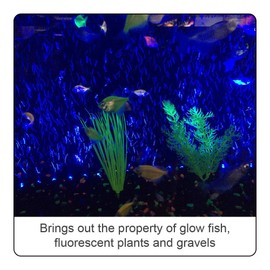 ViaAqua Blue LED Submersible Air Bubble Light Underwater Aquarium Fish 6,12,18" (12" 2.7w Blue LED Light &Airstone)
