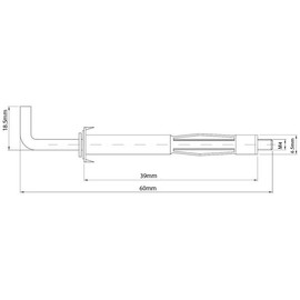 M4 x 38mm L-Hook Plasterboard Hollow Wall Cavity Wall Anchors Molly (Pack of 10)
