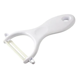 Fackelmann Y-Peeler, Ceramic Blade and Plastic Handle, 13.5x8x1.5cm, White or Green