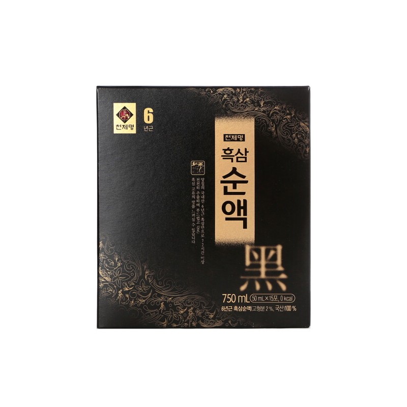 Cheonje Myeong Hong Sam 천제명 () 6년근 흑삼순액 (50ml x