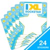 IXL 24 Rockstar Badges, Gold Star Stickers for Kids Awards,