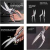 Heavy-Duty Kitchen Shears, Stainless Steel, Serrated Edge, Multi-Purpose Poultry and