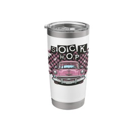 50s Sock Hop Dance Part Retro 1950s Party Doo Wop Rockabilly Stainless Steel Insulated Tumbler