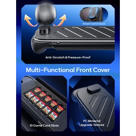 JSAUX Protective Case for Switch 2, Split Grip Case with Front Cover