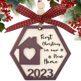 New Home Ornament 2023, New House Christmas Ornament, First Home Gifts, Housewarming Gifts for New Home Christmas Tree Decoration Housewarming Decor New Home Gift Idea Keepsake (2023)