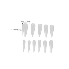 FRCOLOR Diy Manicure Fake Nails Pcs Press Almond Nails Natural Look for Home Professional Use