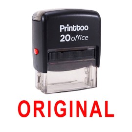 Printtoo Oficina inmovil sello de encargo ORIGINAL Sello de entintaje de goma - Rojo