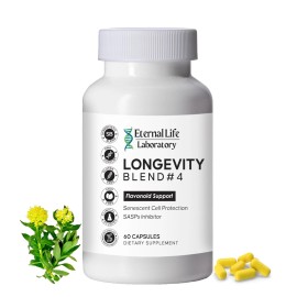 Eternal Life Laboratory Quercitin, Rhodiola Rosea, Luteolin and Rutin Longevity Blend #4 Anti-Aging Supp