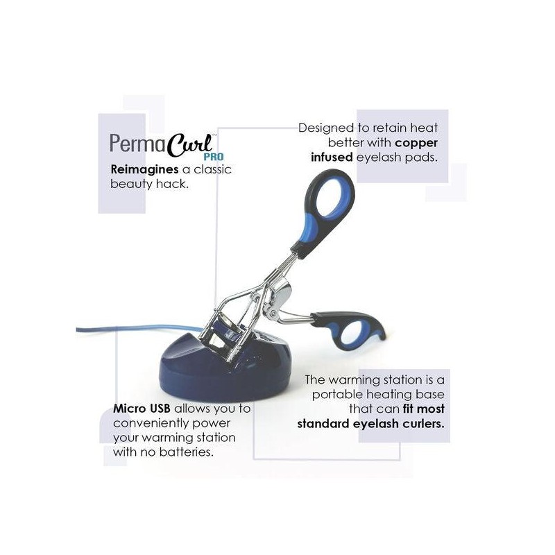 Permacurl Pro Heated Eyelash Curler for Longer Lashes