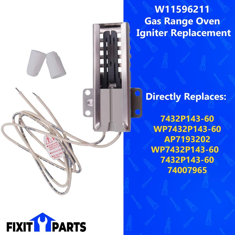 7432P143-60 W11596211 Gas Range Oven Igniter Replacement Compatible with Whirlpool