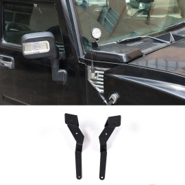 car-attention Side A-Pillar Hood Ditch Light Bar Mount Brackets For Hummer H2 2003-2009 2PCS