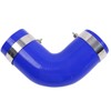 WQSING WQSING Silicone Rubber 90 Elbow w/Clamp Compatible with Peterbilt