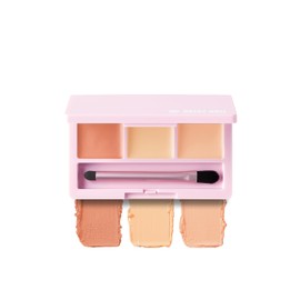 DAISY DOLL by MARY QUANT Concealer Palette R-01 Light Beige With Your Own Correction Color, High Coverage, Sheer Skin Cover, Multicolor Palette, Bear Stains Acne, Red, Beige, Concealer