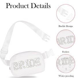 1 Pcs Bride Bag, Elegant Pearl Letter Bride to Be Gifts for Wedding Day, Bridal Shower Party Accessories, 21x14.5cm Cloth Bag for Essentials