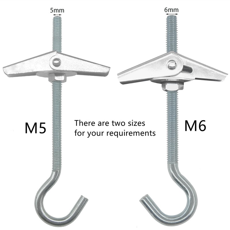 DDHOMIN 8 PCS Plasterboard Ceiling Hooks for Drywall Cavity Hollow
