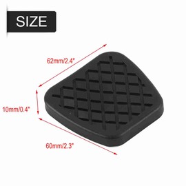 Car Brake Pedal Pads, 1 Pair Rubber Brake Pedal Pad Brake and Clutch Pedal Pads Cover Replacement Black for 46545-sa5-000