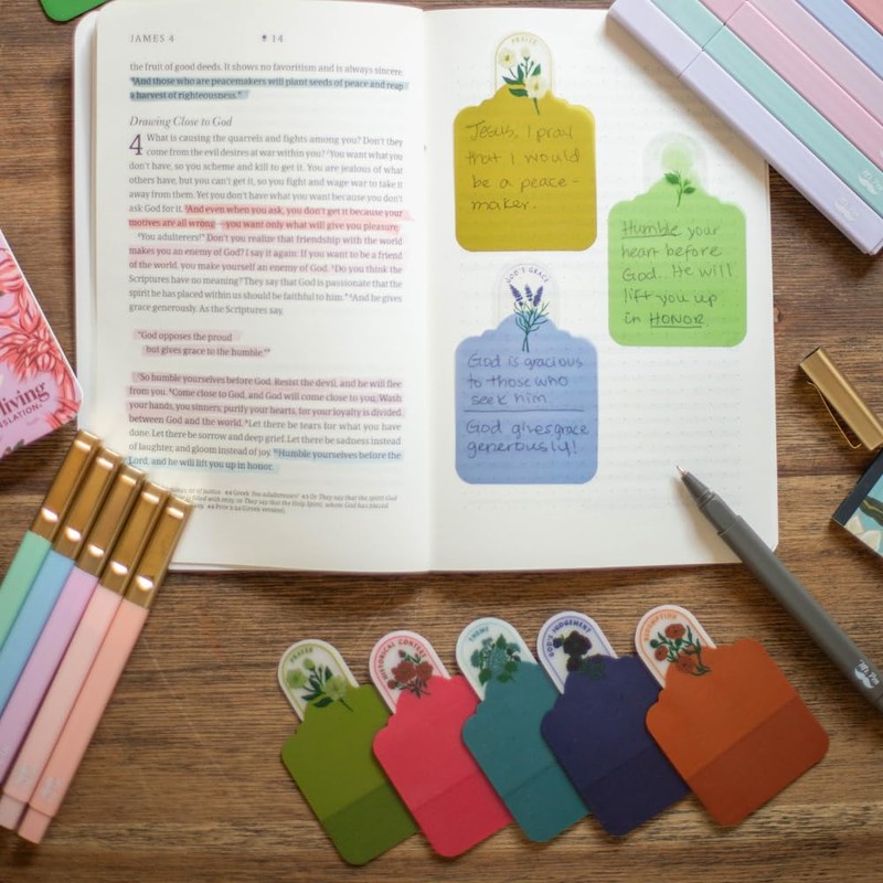 Mr. Pen- Transparent Bible Journaling Sticky Notes, 10 Pads, 200
